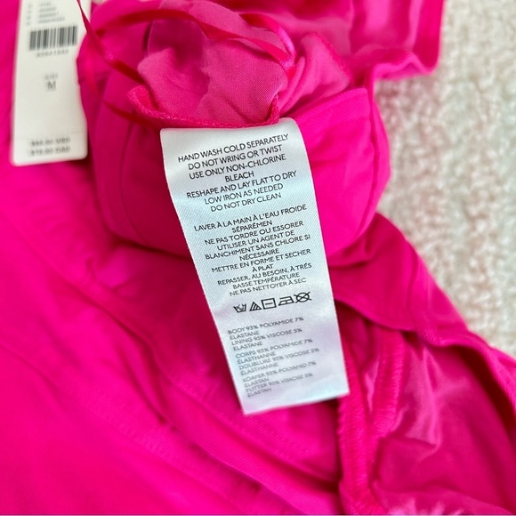 NWT Pilcro Neon Pink Bodysuit Thong Size Medium Spring Summer Festival - Picture 7 of 12